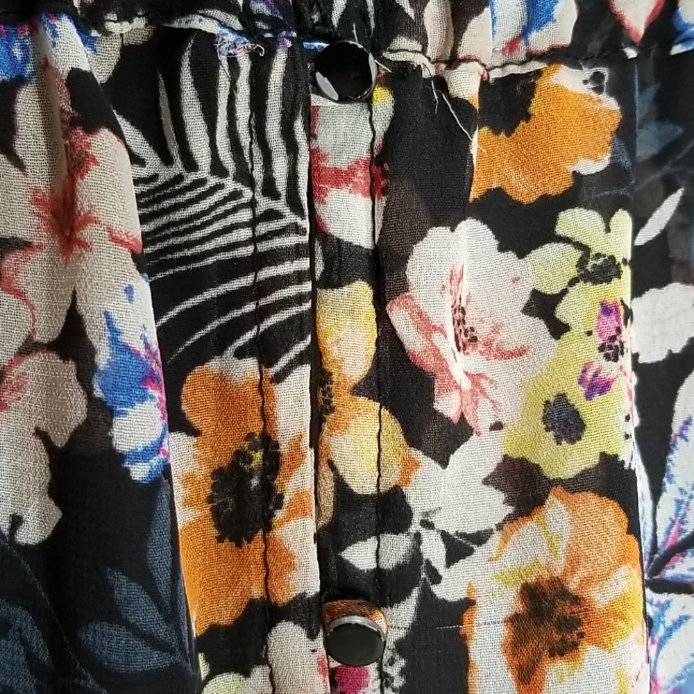 Zara | Spain Floral Sheer Maxi Duster - Picture 8 of 9